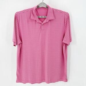 Peter Millar Drum Performance Polo pink classic size 2XL UPF 50 featherweight